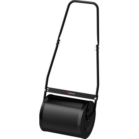 Outsunny Stahl-Gartenwalze mit Griff, 47 x 32 x 105 cm, max. Traglast 30 l, Schwarz