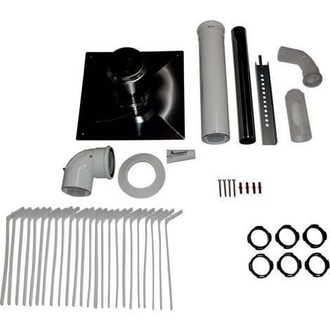 Wolf Anschluss-Set DN60/100 - C93x DN60 im Schacht, Abdeckung edst., 2651875 (1/2)
