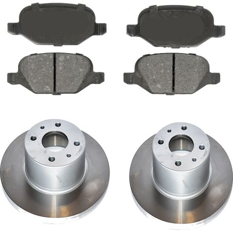KIT FRENI POSTERIORI compatibile con Alfa Romeo 147 - DISCHI + PASTIGLIE OEM: FDB1349 / DDF067 /SOSTITUZIONE DIRETTA/BASSA POLVERE/SILENZIOSO