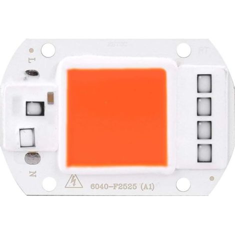 Fdit LED COB Lampe Lumière AC 220 V Lumière Source pour DIY LED Spotlight Floodlight Lampe Économie D'énergie 50W(orange)