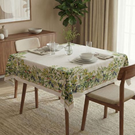 Mantel Pamire, Lavable a 30°, Forma Cuadrada, 150x150 cm Multicolor (1/3)