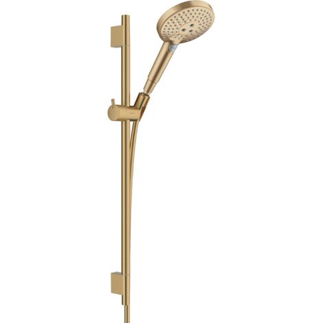 Hansgrohe – Ensemble barre de douche 65 cm – Flexible 1600 mm – Pommeau Raindance Select S 12,5 cm – Bronze brossé – Économie d'eau 8,5 l/min
