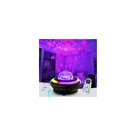 Lampe de projection d'ambiance créative pour la décoration de la chambre, veilleuse LED rechargeable pour lit de dortoir, noire. (1/5)