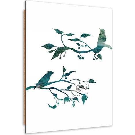 Quadro deco panel, Uccelli su ramoscelli - 70x100 (1/5)