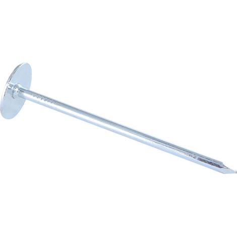 Kg de pointes Embase collerette ronde Diamètre de tête: 20 Acier zingué 3.5X70-1 pièce