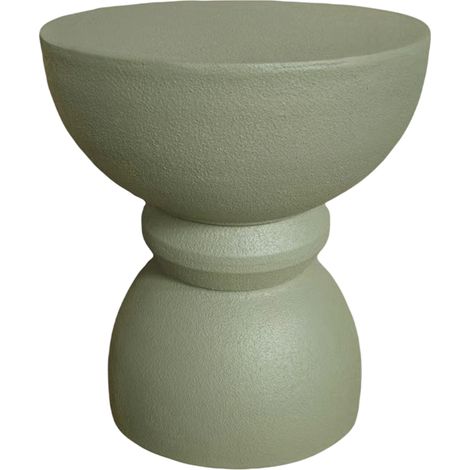 Tavolino da divano Moderno Rebecca Mobili Serpentine 42,5x35x35 MGO Verde