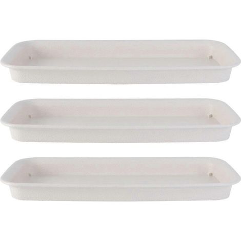 Lot de 3 plateaux en plastique pour pots de fleurs, bases de pots de fleurs pratiques et polyvalentes (1/5)
