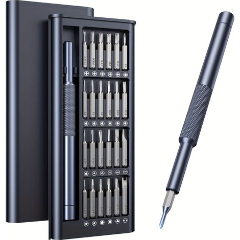 25 en 1 Kit De Tournevis de PréCision,Mini Set Outils Portables Avec,Tournevi Triangle,Cadeaux Homme,Pour Macbook,iphone,Switch,Ps4,Ps5,Laptop,Lunettes,Montres,Bike,Toy (1/5)