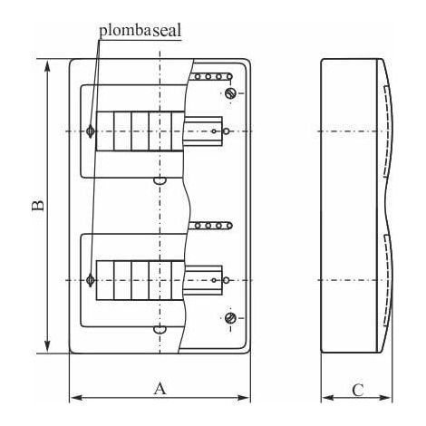 Elektro-plast RN-24/B Fala 2x12 tableau électrique blanc