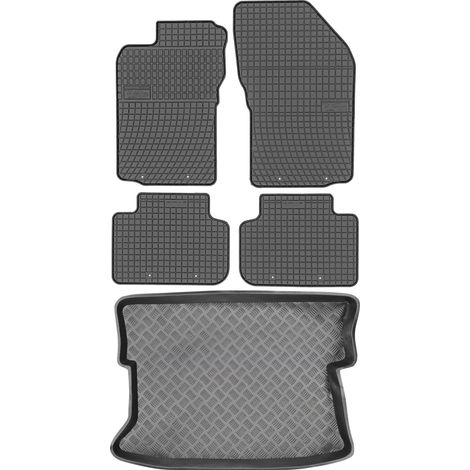 Set di tappetini in gomma per auto e tappetino per bagagliaio per Alfa Romeo 147 Hatchback dal 2002 al 2010.