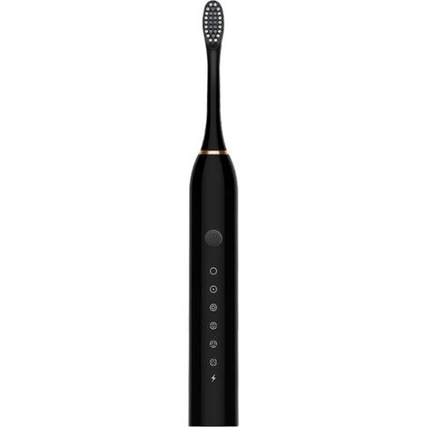 Brosse à dents électrique à 6 niveaux de puissance, rechargeable par USB, avec indicateur lumineux, étanche IPX7 et portable pour la maison. (1/5)
