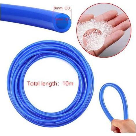10 M Tuyau Pneumatique, 8mm x 5mm, Polyuréthane, 14 Raccords Rapides, Air Push, Outils Industriels (1/5)