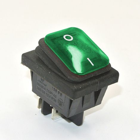 Interruptor KCD4-R 16A 250V ON-OFF IP65 verde