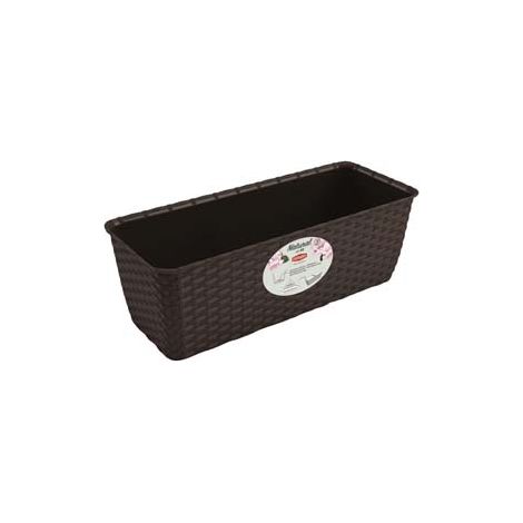 BALCONETTA NATURAL MOKA CON RISERVA D'ACQUA- - cm.40x16x13h - lt. 5.3 - 4 pezzi STEFANPLAST