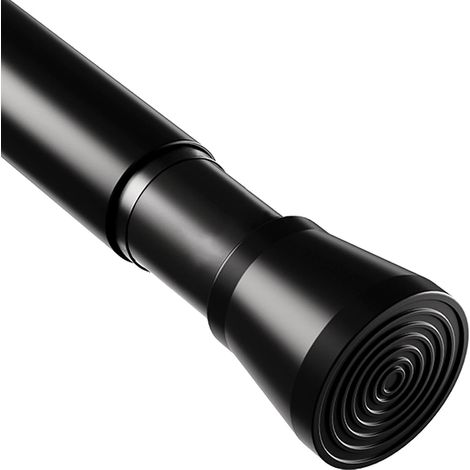 Tringle Rideau Douche Tringle Extensible Sans Percage Barre De Rideau De Douche Pour Portes Fenêtres Cuisine Salle De Bains Chambre Noir 46-70CM (1/5)