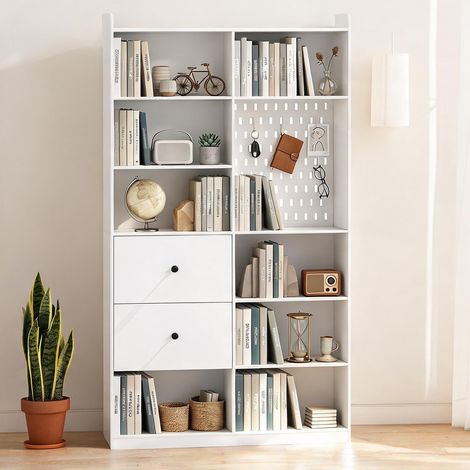 Meuble de rangement de bureau en mDF métal 120 x 30 x 200 cm (1/5)