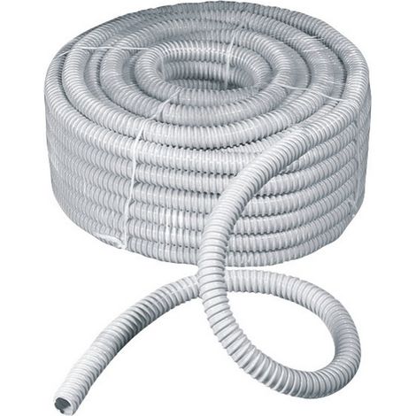 30MT GUAINA SPIRALATA FLESSIBILE GRIGIA ROTOLO DIAMETRO 25MM (1/2)