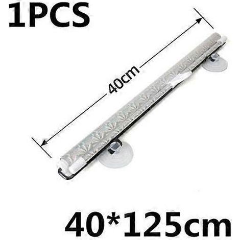 Pare-soleil rétractable pour voiture, protection solaire pour vitre avant, rideaux pare-soleil intérieurs, accessoires de pare-brise, argent 40 x 125 cm (1/5)