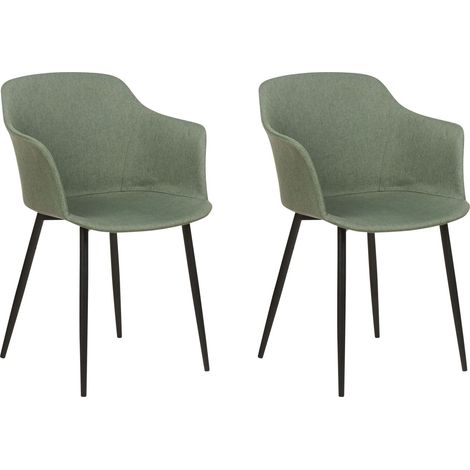 Set of 2 Dining Chairs ELIM Dark Green (1/5)