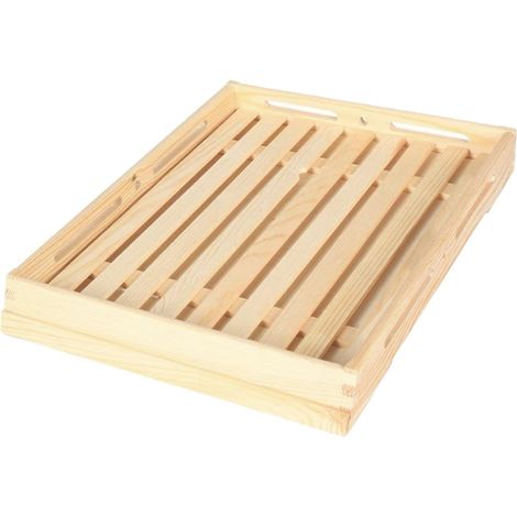 Planche à Couper Pain - Bois Naturel avec Récupérateur de Miettes Détachable - Pour Boulangerie Café Pâtisserie Maison - 1 Pièce (1/5)