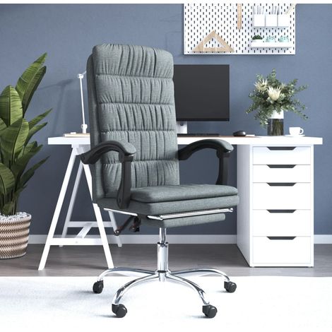 Chaise de bureau inclinable Fauteuil de bureau Gris foncé Tissu 13218 (1/5)