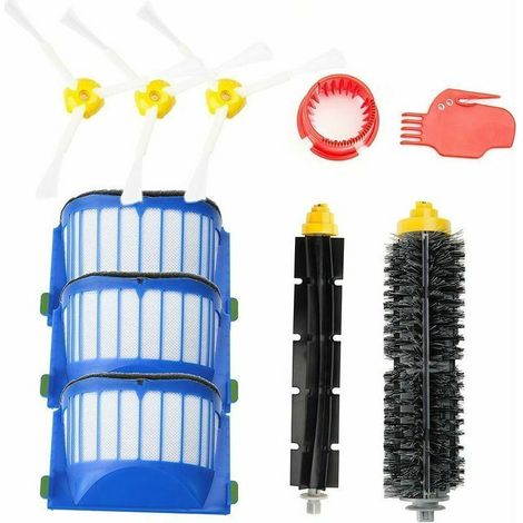 Kit entretien Roomba série 600 Entretien robot Brosse + filtres, compatible 605/610/620/650 Propriétaires de Roomba série 600 (1/4)