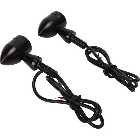 Feux de clignotants avant arrière LED ambré jaune DC 12V universel pour scooter moto sport Type 1 (1/5)