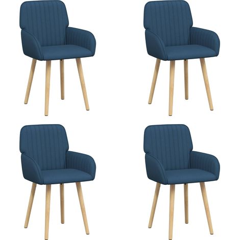 Sillas de comedor 4 uds. Tela Azul 56,5 x 50 x 87,5 cm vidaXL (1/5)