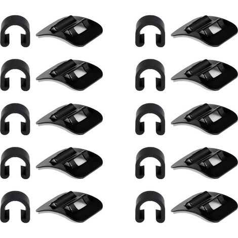 10 Pcs C Clips Guide Cable Clips Aluminum C Buckle for Bike Frame C Buckle for Mountain Bike Road Bike MTB (1/4)