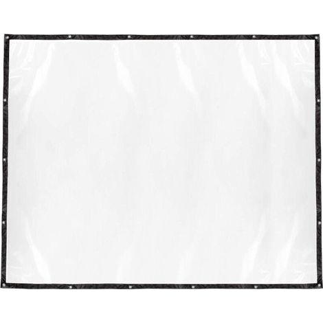 Bâche transparente imperméable avec œillets, résistante, en PVC, pour plantes de terrasse - 200 x 250 cm - Noire (1/5)