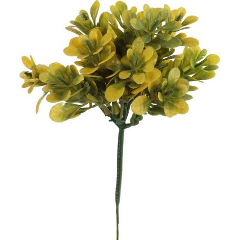 Boj decorativo de color amarillo verdoso, aspecto natural, 19 cm. (1/3)