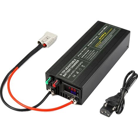 Chargeur de batterie au lithium, 12V, courant réglable, 60A Anderson Simple, prise EU (1/2)
