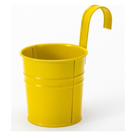 BUNTHAUS 2 Pots De Fleurs En Métal Suspendus, Jardinière En Pot En Fer Avec Trou De Drainage, Parfaits Pour La Décoration Du Jardin(jaune) (1/5)