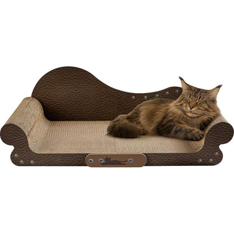 Griffoir pour Chat XXL - Grattoir Chat 68cm Design Canapé - Carton Ondulé Renforcé - pour Lit Chats et Salon (1/5)