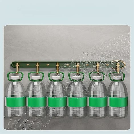 Ganci adesivi da parete resistenti – Appendiabiti da parete senza foratura, ganci da bagno, 42x8,8 cm, grigio (1/4)
