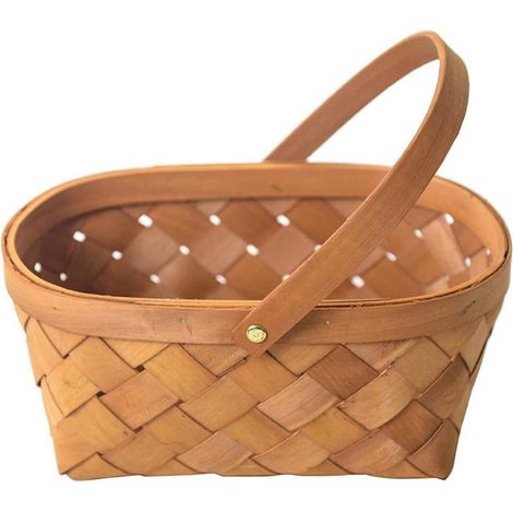 Panier de Rangement à la Main en Rotin pour Conteneur de Stockage Panier de Rangement en Bois avec Conteneur de Stockage à PoignéE