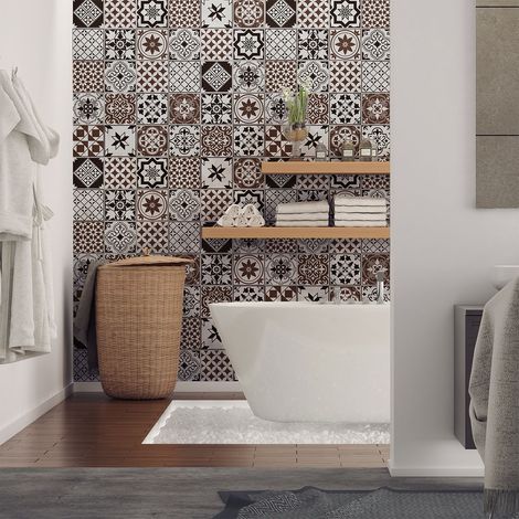 Sticker Mural Carrelage adhésif Cuisine Salle de Bain - 30 STICKERS CARRELAGES AZULEJOS VIVINITO - 30stickers10x10cm (1/5)