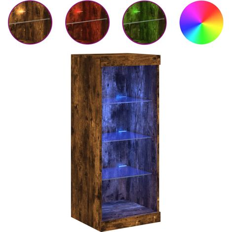 Maison Exclusive - Credenza con Luci LED Rovere Fumo 41x37x100 cm