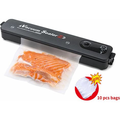 Vakuumiergerät für Lebensmittel, Vakuumiergerät für Küche und Lebensmittelkonservierung, für Lebensmittel, Fleisch, Gemüse und Obst. Inklusive 10 Vakuumbeuteln. (1/5)