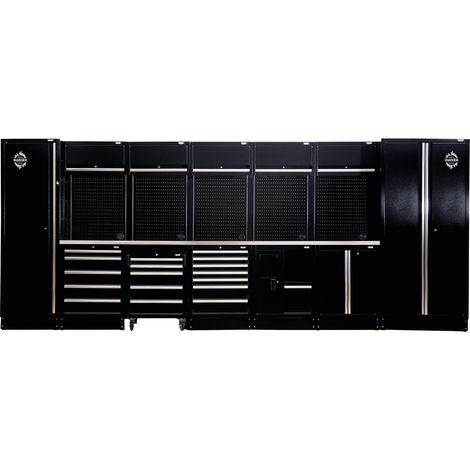 Draper 27468 BUNKER 25 Piece Modular Storage Combo with Stainless Steel Worktop 4915mm