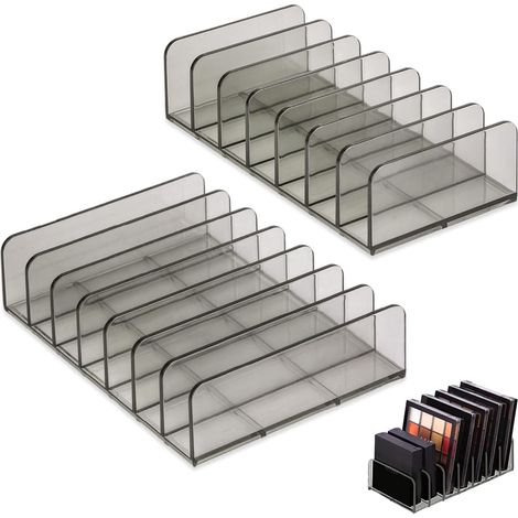 Ensemble de rangement pour palette de maquillage en deux parties, boîte de rangement pour maquillage à 7 compartiments (1/5)