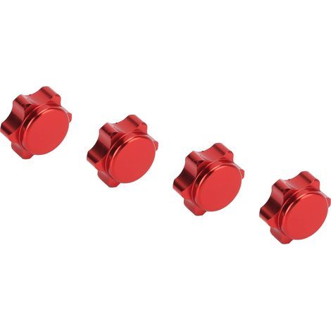 17-mm-Staubschutzkappe aus Aluminium für Felgen von RC-Modellautos im Maßstab 1:8, rot (1/5)