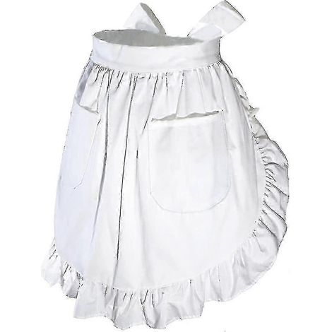 Tablier de cuisine à volants, style rétro mignon, avec taille et taille. (1/5)