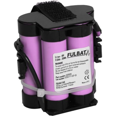 Batterie lithium 18 V 2 Ah FL-HU01 pour robot tondeuse Husqvarna, McCulloch, Gardena