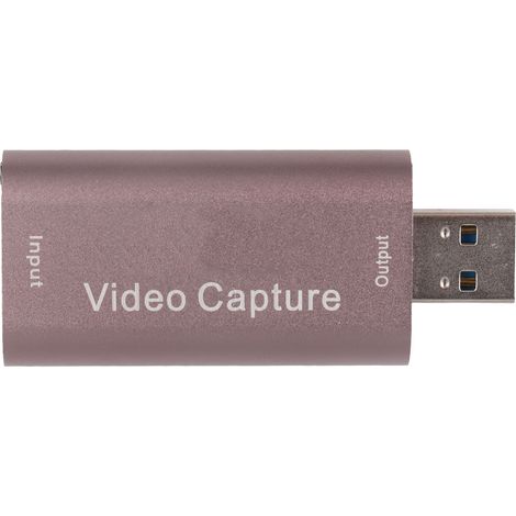Carte de capture vidéo 1080P 60Hz, interface USB, entrée HD en alliage d'aluminium, lien caméra pour streaming en direct, éducation et jeux (1/5)