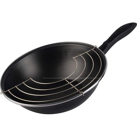 WOK ÉMAILLÉ NOIR 28 CM (1/4)