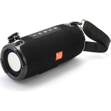 Enceinte Bluetooth T&G TG324 Haute Puissance étanche Portable avec Subwoofer, Sangle d\'épaule, Support FM/TF pour Téléphones
