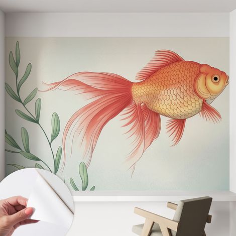 Carta da parati adesiva - fotomurale - facile da applicare - per la soggiorno - camera da letto - Bellezza acquatica 152x104 cm (1/5)
