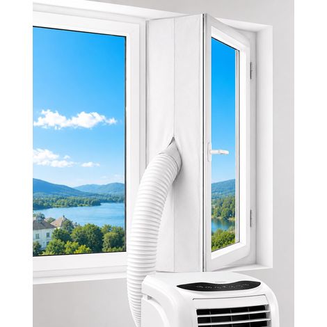 Kit di sigillatura per finestre per condizionatori portatili, guarnizione in tessuto Guarnizione in tessuto 210T, per condizionatori portatili, finestre a battente, porte finestre, aperture con cerni (1/5)