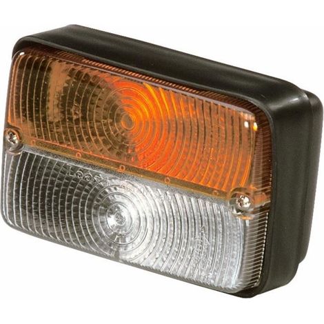 Lem Select – Feu avant droite-gauche 2 fonctions 114x76 mm – Clignotant 12V 21W – Feu de position 12V 5W – Entraxe 60 mm pour montage facile